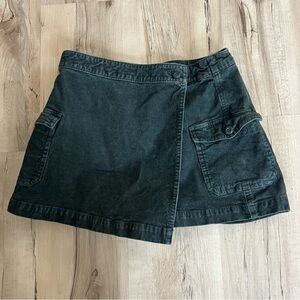 American Eagle Outfitters Skort, Corduroy, Green, 4